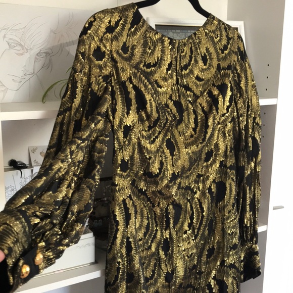 ⭐️HOST PICK⭐️ MILLY Golden Open Back Silk Mini Dress - Picture 8 of 15